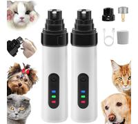 Whisperpaws Pain-Free Nail Trimmer,2025 Upgraded Silent Groom Pro Nail Grinder for Dogs,Dog Nail Trimmer,Rechargeable Usb Charging Pet Nail Grinder for Dog&Cat (2PCS)