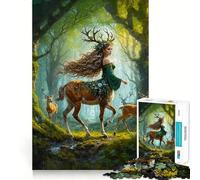 Whispers in The Wildwood Jigsaw Puzzle 1000 Recall Fun Play Advanced Laser Cutting Tech Holiday Indoor Entertainment Toy (38x26cm)