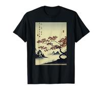 Whispers of Autumn Minimalist Japanese Ukiyo-e Landscape T-Shirt