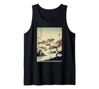 Whispers of Autumn Minimalist Japanese Ukiyo-e Landscape Tank Top
