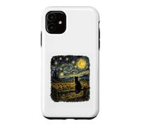 Whispers Of The Night Black Cat Van Gogh Inspired Starry Sky Case for iPhone 11