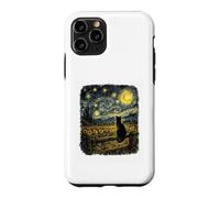 Whispers Of The Night Black Cat Van Gogh Inspired Starry Sky Case for iPhone 11 Pro