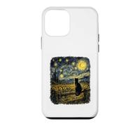 Whispers Of The Night Black Cat Van Gogh Inspired Starry Sky Case for iPhone 12 mini