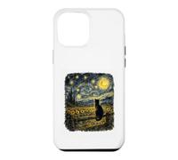 Whispers Of The Night Black Cat Van Gogh Inspired Starry Sky Case for iPhone 12 Pro Max