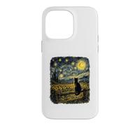 Whispers Of The Night Black Cat Van Gogh Inspired Starry Sky Case for iPhone 14 Pro Max