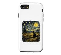 Whispers Of The Night Black Cat Van Gogh Inspired Starry Sky Case for iPhone SE (2020) / 7/8