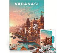 Whispers of The Sacred Ganges jigsaw puzzle 1000 | 38x52cm Stress Reliever Every Piece is Unique Suitable for desktop decoration