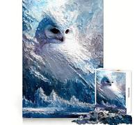 Whispers of Winter’s Owl 1000 Pieces Jigsaw Puzzles for Adults Sharp Memory Serene Escape Neat Edges Ideal Present (50x75cm)