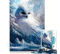 Whispers of Winter’s Owl Jigsaw 1000 Pieces for Teenagers Memory Train Fun Clean Seamless Connection Relaxing Indoor Group Activity (38x26cm)