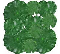 WhistenFla 10Pcs Floating Lily Pads for Ponds, Fake Lily Pads Artificial Decorative Lily Pads Water Lily Lotus Leaves Floating Foam Ornament for Pond Pool Patio Aquarium Decoration, 3 Sizes