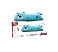 Whistle Harmonica For Kids Colorful Cartoon Musical Instrument For Boys And Girls Early Education Breathing Training Wind Toy Tgq391 (B, 16x6x2.6cm)