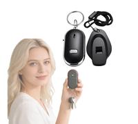 Whistle Key Finder,Key Finder Locator with Audio Sensor,Keys Locator for Pet Keychain Locator Keys Suitcase (Black)