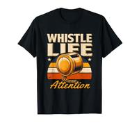 Whistle Life Attention Retro Coach Referee T-Shirt