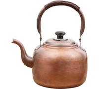 Whistle Tea Pot,Hammered Copper Tea Pot,Stovetop Teapot,Water Boiling Whistling,Anti-Scald Handle,Suitable for Induction Hobs,Open Fires and Other Heat Sources-3L