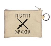 Whistledagger Runes No Rest for The Wicked Key Chain Coin Purse Beige