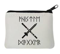 Whistledagger Runes No Rest for The Wicked Neoprene Coin Purse Pouch 10x11cm White