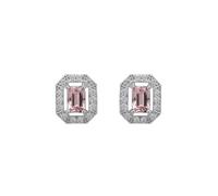 Whistledown Gemstone Stud Earrings Morganite Silver