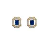 Whistledown Gemstone Stud Earrings Sapphire Gold