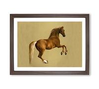 Whistlejacket By George Stubbs Framed Wall Art Print A4 Walnut