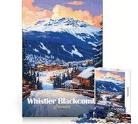 Whistler Blackcomb Ski Resort for Adults 1000 Piece Jigsaw Puzzle Sharp Mind Calm Downtime Crisp Cut Memorable Gift (50x75cm)