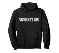 Whistler British Columbia BC 70s 80s Retro Type Graphic Pullover Hoodie