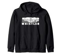 Whistler British Columbia Canada Mountain Biking MTB Cycling Zip Hoodie