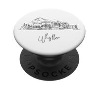 Whistler British Columbia Skyline Travel Souvenirs Cityscape PopSockets Adhesive PopGrip