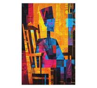Whistler’s Mother Reimagined - Geometric Abstract Expressionism Classic Jigsaw Puzzle for Adults, 1000 PCS