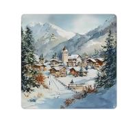 Whistler Ski Canada Posters Vintage Watercolor Metal Tin Sign