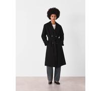Whistles Belted Double Breasted Trench Coat Black