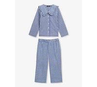 Whistles Boys Blue Kids Gingham-print Cotton Pyjamas 3-9 Years 7-8