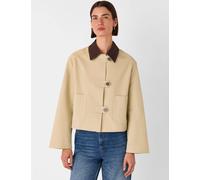 Whistles Cotton Rich Utility Jacket Beige