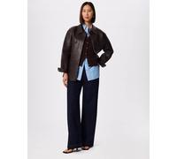 Whistles Cotton Rich V-Neck Knitted Vest Chocolate