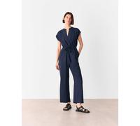 Whistles Drawstring Sleeveless Jumpsuit Navy