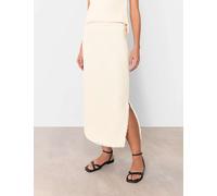Whistles female Textured Side Split Midi Pencil Skirt - 12 - Ivory, Ivory