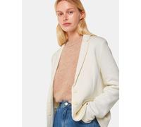 Whistles Jersey Slim Single Breasted Blazer Ivory
