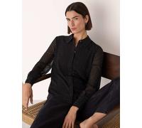 Whistles Metallic Dot Sheer Shirt Black Mix