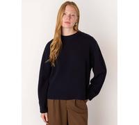 Whistles Pure Wool Textured Jumper Navy