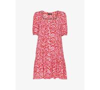 Whistles Womens Abstract-print Puff-sleeved Woven Mini Dress 8