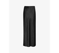 Whistles Womens Black Ella Bias-cut Satin Maxi Skirt 8