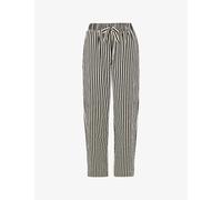 Whistles Womens Black Stripe-print Relaxed-fit Cotton Pyjama Bottoms S