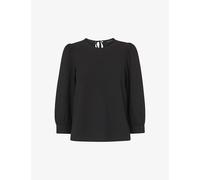 Whistles Womens Black Zenni Textured Stretch-crepe Top 10