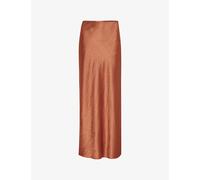 Whistles Womens Brown Ella Bias-cut Satin Maxi Skirt 12
