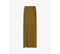 Whistles Womens Khaki/olive Bias-cut Satin Midi Skirt 10