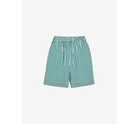 Whistles Womens Relaxed-fit Stripe-print Linen-blend Shorts 10