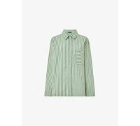 Whistles Womens Stripe-print Relaxed-fit Cotton Pyjama Shirt M