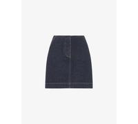 Whistles Womens Vy Contrast-stitch High-rise Denim Mini Skirt 6