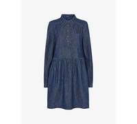Whistles Womens Vy Winnie Long-sleeve Chambray-denim Mini Dress 16