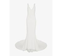 Whistles Womens Whistles Billie V-Neck Woven Wedding Dress Cream 4