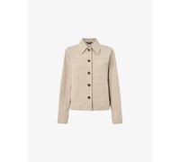 Whistles Womens Whistles Mia Four-Pocket Cotton-Blend Jacket Cream 18